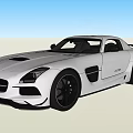 White Mercedes Two Door Sports Car With Sleek Design And Black Wheels