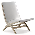 Modern Black Leather Lounge Chair with Wooden Frame and Sleek Design for Living Room