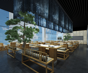 New Chinese Restaurant Hotel 3d model