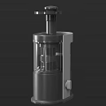 Sleek Modern Household Juicer With Transparent Container And Metal Body Design