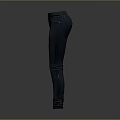 Dark Colored Slim Fit Denim Jeans With Ripped Knees For Casual Fashion Look