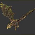 Vibrant Dragon 3D Render With Colorful Wings Detailed Scales And Mythical Design