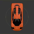 Orange High Performance Supercar With Sleek Design Black Roof And Reflective Surface