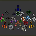 Colorful Toy Models With Various Shapes And Bright Colors For Kids Play