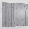 Gray Wall Panel Design With Vertical Lines And Wavy Patterns For Modern Interior Decor 3d model