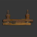 Vintage Wooden Carpentry Hand Tool With Double Knob Design And Traditional Structure