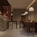 Modern Interior Corridor Design Featuring Perforated Screen Ceramic Jar Lit Wall Panels And Terrazzo Floor