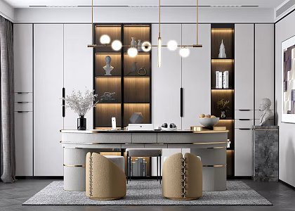Modern study 3d model