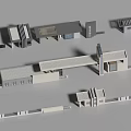 Factory Gate Residential Gate Guard Security Pavilion 3d model