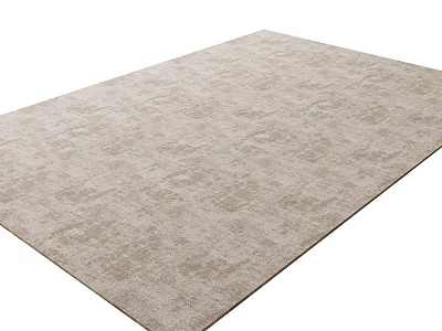 Square Rug With Textured Pattern In Neutral Tones 3d model