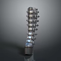 Black Knee High Leather Boots With Silver Buckles And Chunky Heel