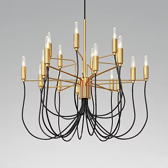 modern chandelier lighting glossy chandelier ceiling light 3d model