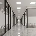Modern Minimalist Naxin Technology Park Reception Lobby With Elegant Marble Brand Wall And Soft Lighting