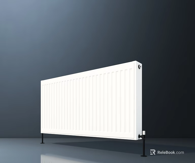 White Modern Panel Radiator with Sleek Design Ideal for Home Heating Solutions 3d model 