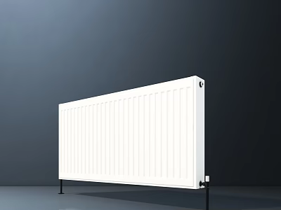 White Modern Panel Radiator with Sleek Design Ideal for Home Heating Solutions 3d model