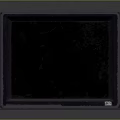 Modern Purple Frame Television With Black Screen And Sleek Minimalist Design