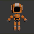 Robot Assistant Small Robot Butler Robot Butler Figure Game Figure 3d model
