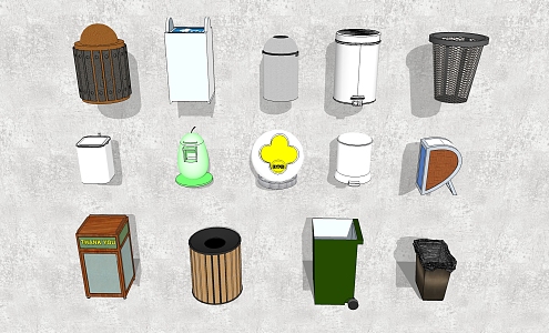 Modern trash can desktop trash can smart trash can 3d model