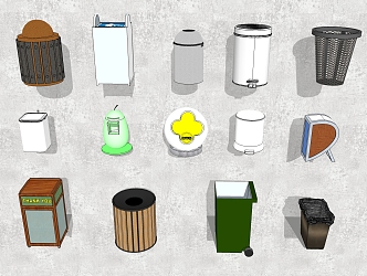 Modern trash can desktop trash can smart trash can 3d model