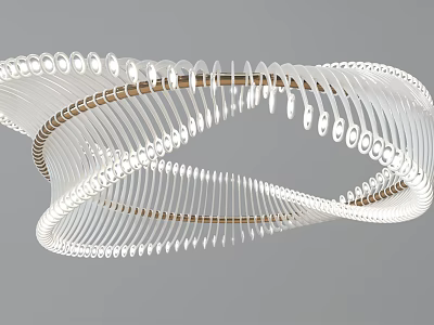Modern chandelier spiral shaped crystal chandelier 3d model