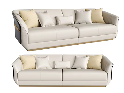 Three-seat sofa 3d model