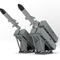 Advanced Military Missile Launcher System With Tilted Surface to Air Missiles