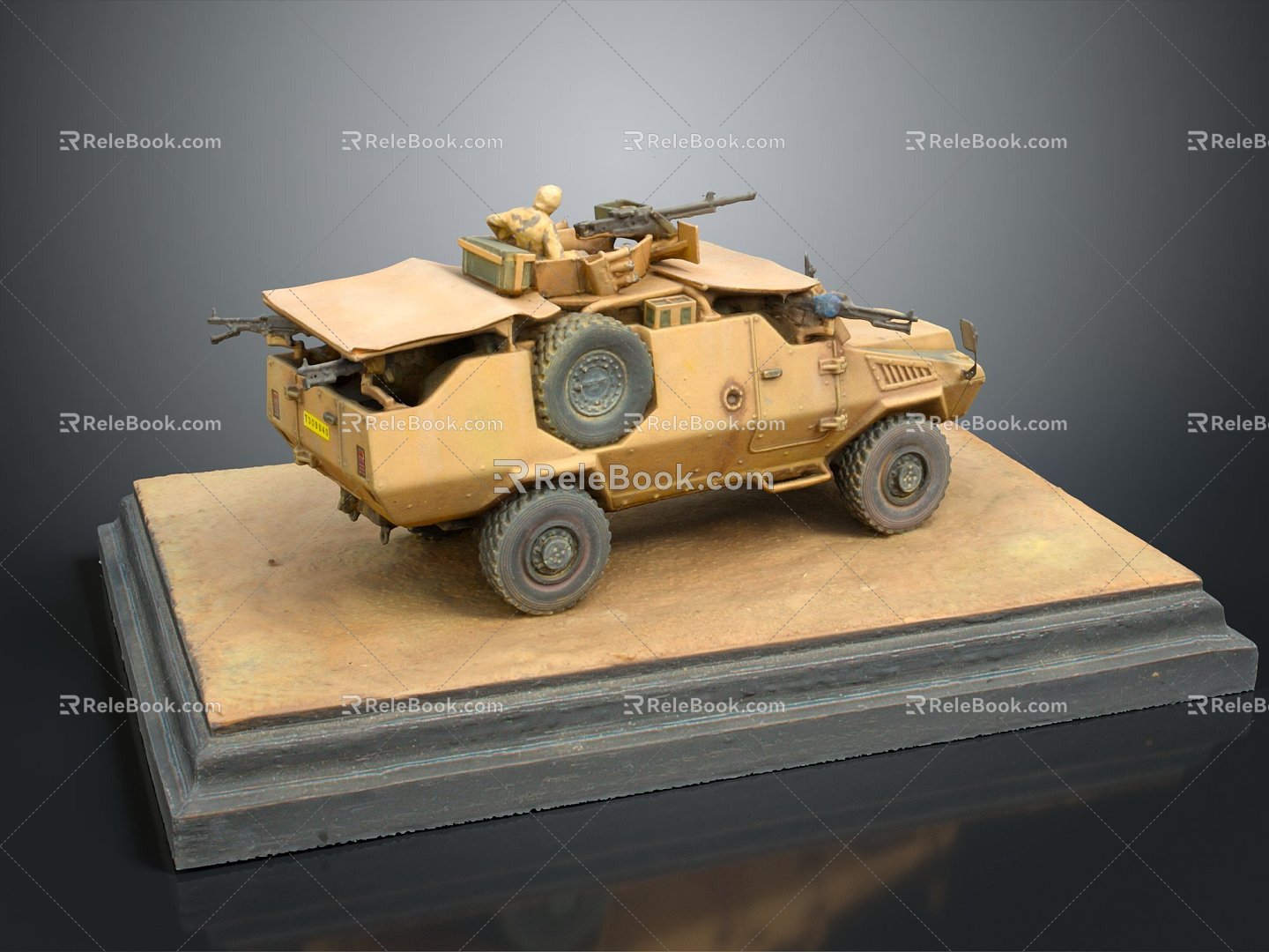 Modern Bulletproof Car Armed Car Armed Bulletproof Car Military Jeep 3d model