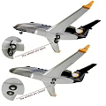 Sleek Private Jet Exterior With Silver Black And Orange Accent Design