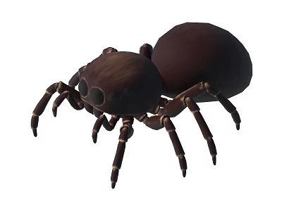 Brown Reptile Model With Segmented Legs And Round Bulbous Body 3d model