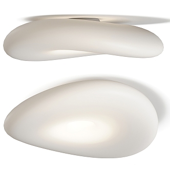 Cream wind ceiling lamp 3d model