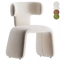 Modern Leisure Chair With Curved Silhouette And Soft Upholstery For Living Space