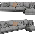 Modern corner sofa multiplayer sofa 3d model