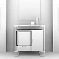 Modern Elegant Sideboard With Marble Top And Gold Metal Frame In Stylish Interior