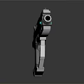 Futuristic Sci Fi Weapon With White Gray Body And Blue Glowing Accents