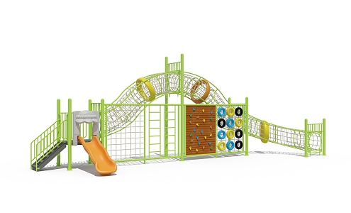 Kindergarten Outdoor Amusement Equipment Toy Netcom Slide 3d model