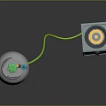 Household LPG Cylinder with Green Hose Connected to Portable Gas Stove