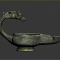Ancient Bronze Tea Utensil With Dragon Head Design And Vintage Appearance