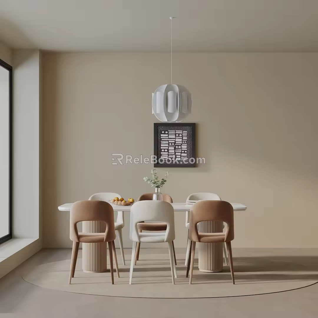 Modern table combination 3d model