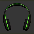 Black and Green Over Ear Headphones with LED Lights Ergonomic Fit and Comfortable Ear Cushions