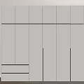 Modern Minimalist Wardrobe Interior Design With Multiple Light Colored Doors And Drawers
