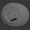 Automotive Parts Cylindrical Shape with Ribbed Surface and Square End Mounting Hole