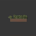 Rural Scene 3D Model With Blue River Green Trees Wooden Bridge And Small Cabin
