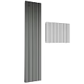 Stylish Black Vertical And Silver Horizontal Radiators With Modern Striped Design 3d model