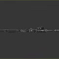 Modern Tactical Assault Rifle With Optical Sight Tactical Attachments And Metallic Finish Design