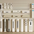 Diverse Modern Air Conditioners And Fans With Various Designs For Home Use