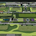 Integrated Garden Landscape Master Plan Featuring Green Spaces And Path Layout