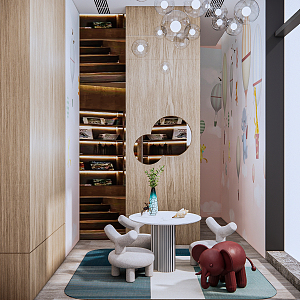 Modern Entertainment Room Kindergarten 3d model