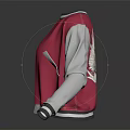 Stylish Pink And White Varsity Jacket With Contrast Sleeves Crop Top And Front Pocket