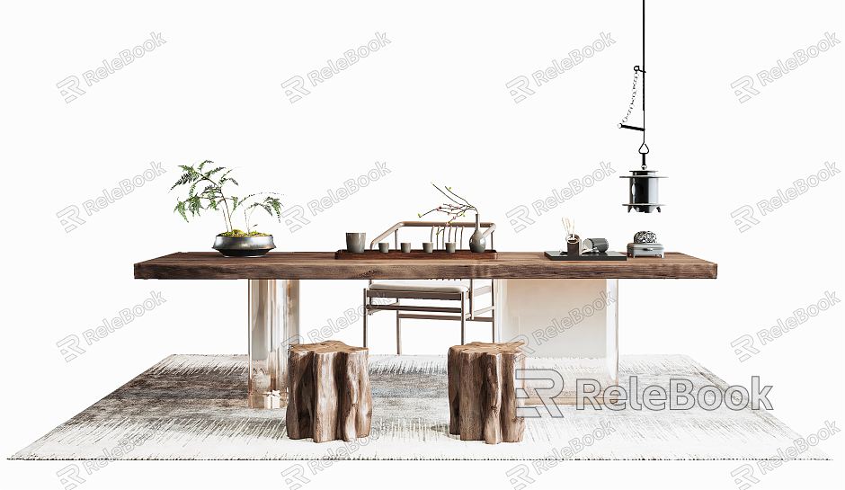 New Chinese Tea Table and Chair Tea Table and Chair Combination model