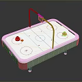 Air Hockey Table with Ice Rink Design Red Pucks Scoreboard and Metal Frame